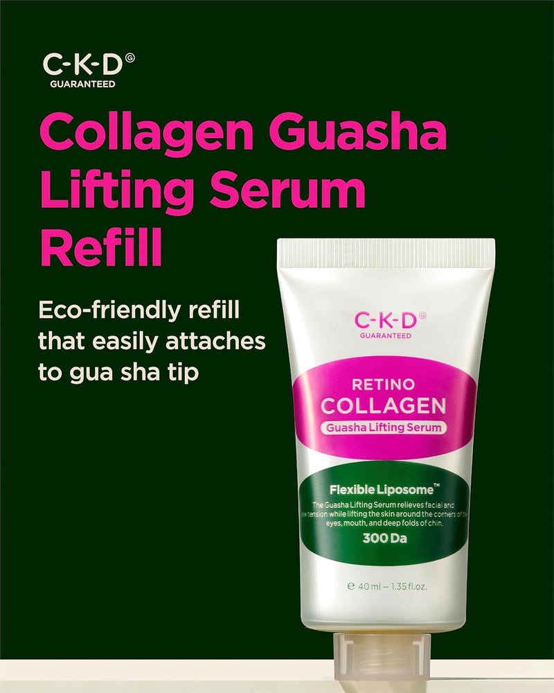 CKD Guaranteed CKD Retino Collagen Guasha Face Serum Refill Lifting Serum for Firming Tightening AntiAging and Hydrating Stainless Steel Roller Korean Skin Care 135 fl oz - Image 2