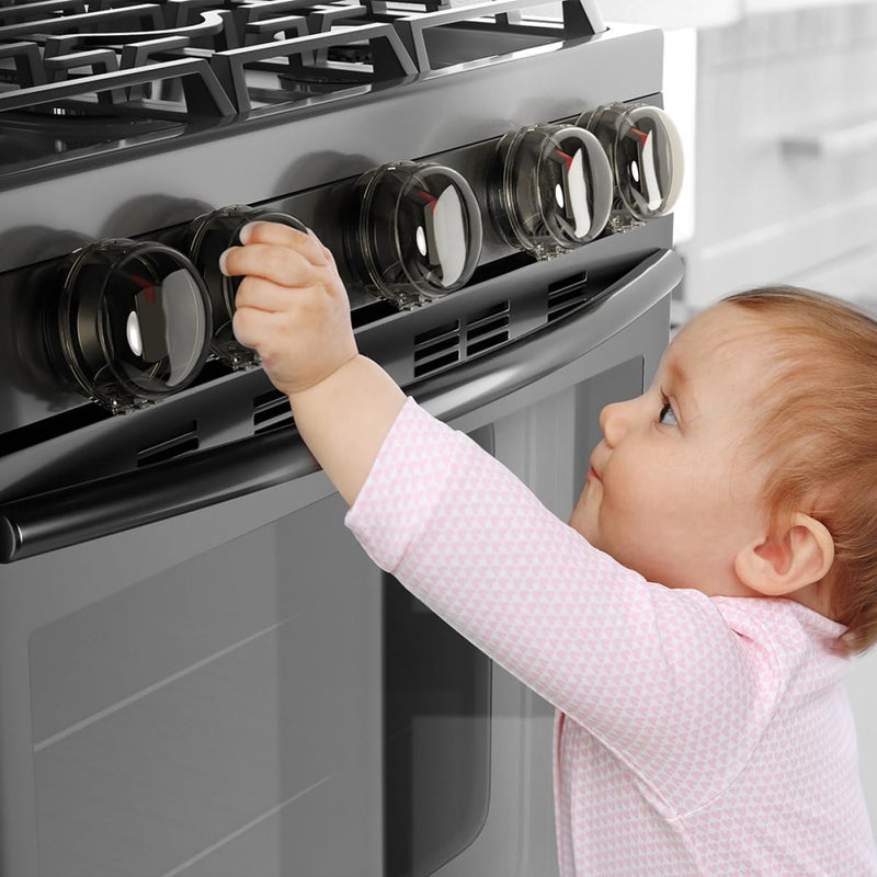 24 Pcs Black Stove Knob Covers Safety Protectors for Gas Burner - Image 5