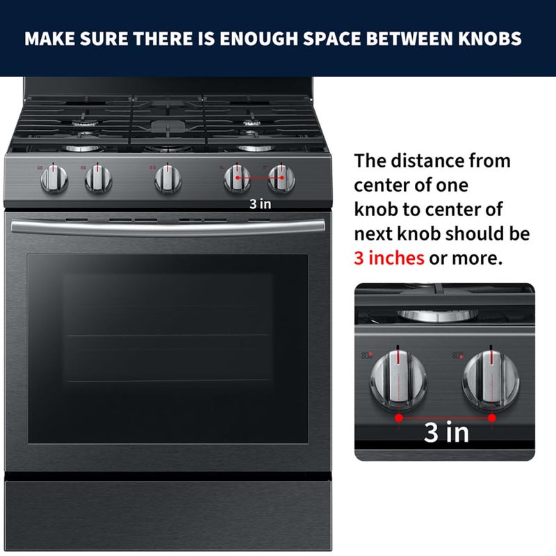 24 Pcs Black Stove Knob Covers Safety Protectors for Gas Burner - Image 3