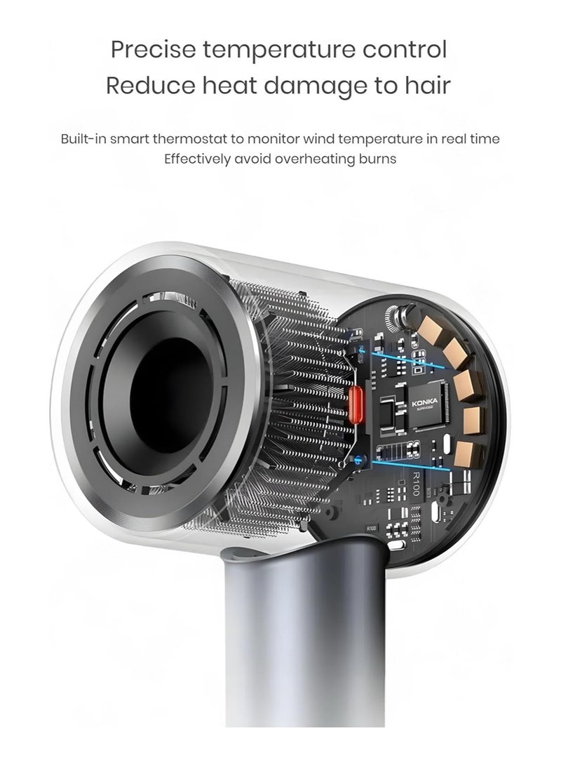 general Professional High Speed Hair Dryer, Portable Negative Ion Hair Dryer, Ionic Hair Dryer for Home, Salon and Travelling - Image 4