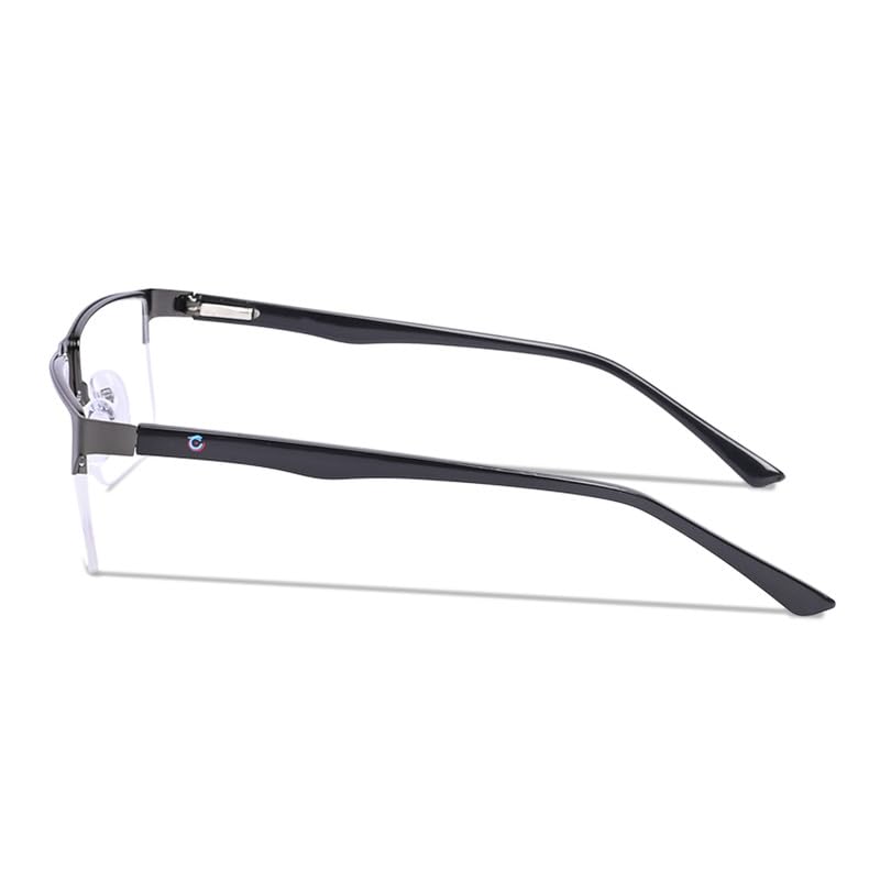 Redex Rectangle Half Rim Eyeglasses for Unisex Medium - Image 3