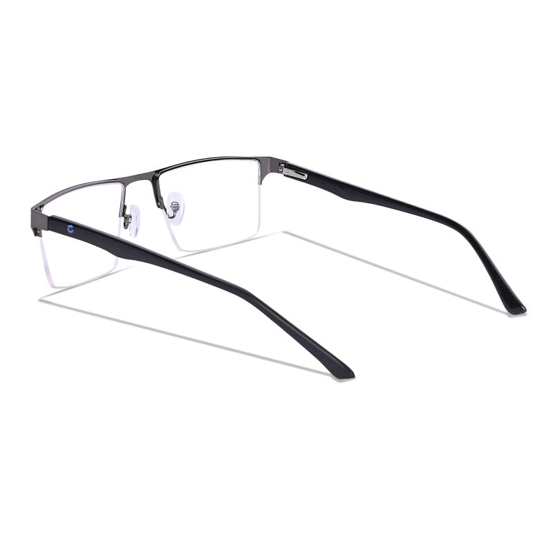 Redex Rectangle Half Rim Eyeglasses for Unisex Medium - Image 2