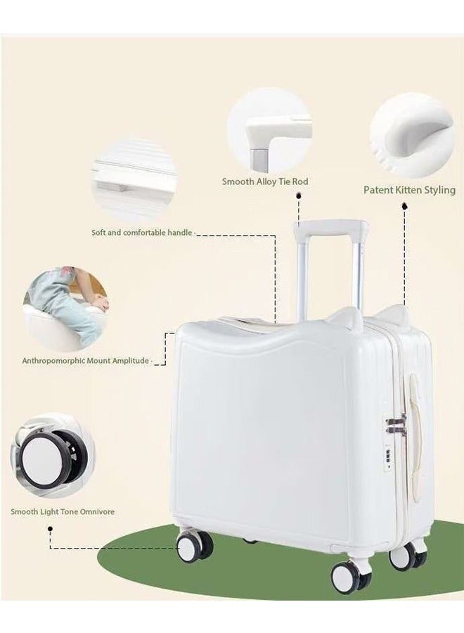 JCB CHIC 20 بوصة حقيبة الطفل ، مع اثنين من عجلات دوارة ، لطيف ، خفيفة الوزن ، سحب الأمتعة ، مع رمز القفل الثابت - Image 2