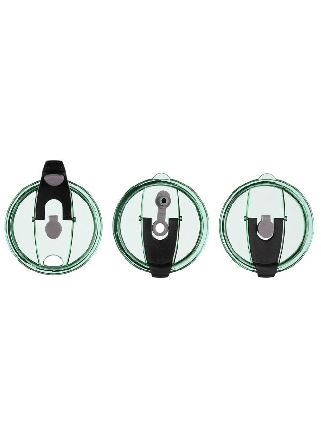 Generic - Glass Cup for Hot and Cold Drinks with Lid and Straw 450ml-Green - Image 1