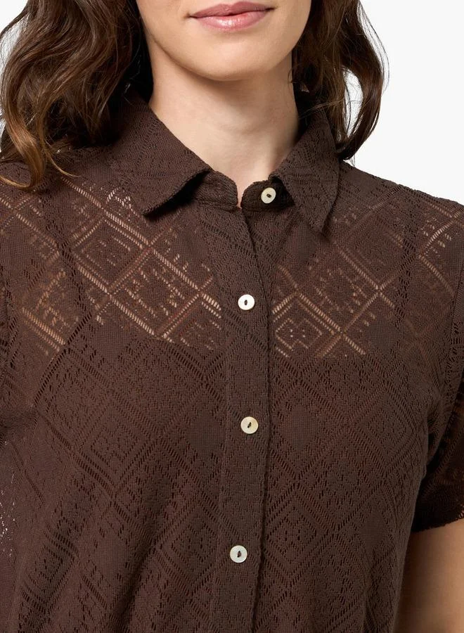 تواكستريمز 2Xtremz Shirt Style Women Dress with Lace Design