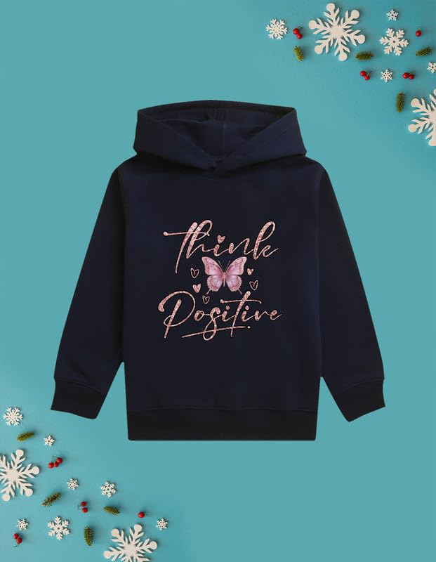 Nusyl Girl's Polyester Neck Hooded Sweatshirt (NUUCSWT0842.3_Navy Blue - Image 4