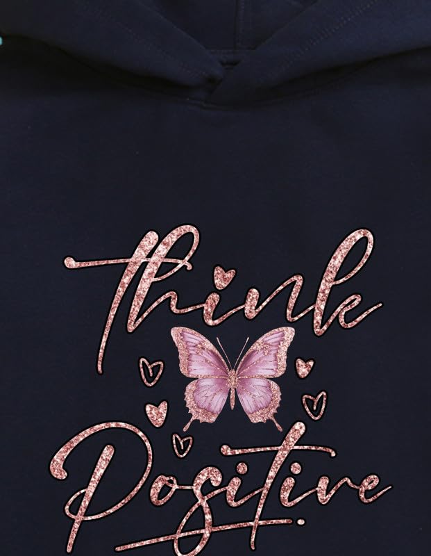Nusyl Girl's Polyester Neck Hooded Sweatshirt (NUUCSWT0842.3_Navy Blue - Image 3