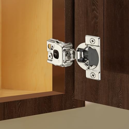 HomeExpert Home Expert 10 Pack 5 Pairs 1 Overlay Soft Close Cabinet Hinges Satin Nickel Stainless Steel Concealed Hinges with 3D SelfClosing for Face Frame Doors Kitchens - Image 3