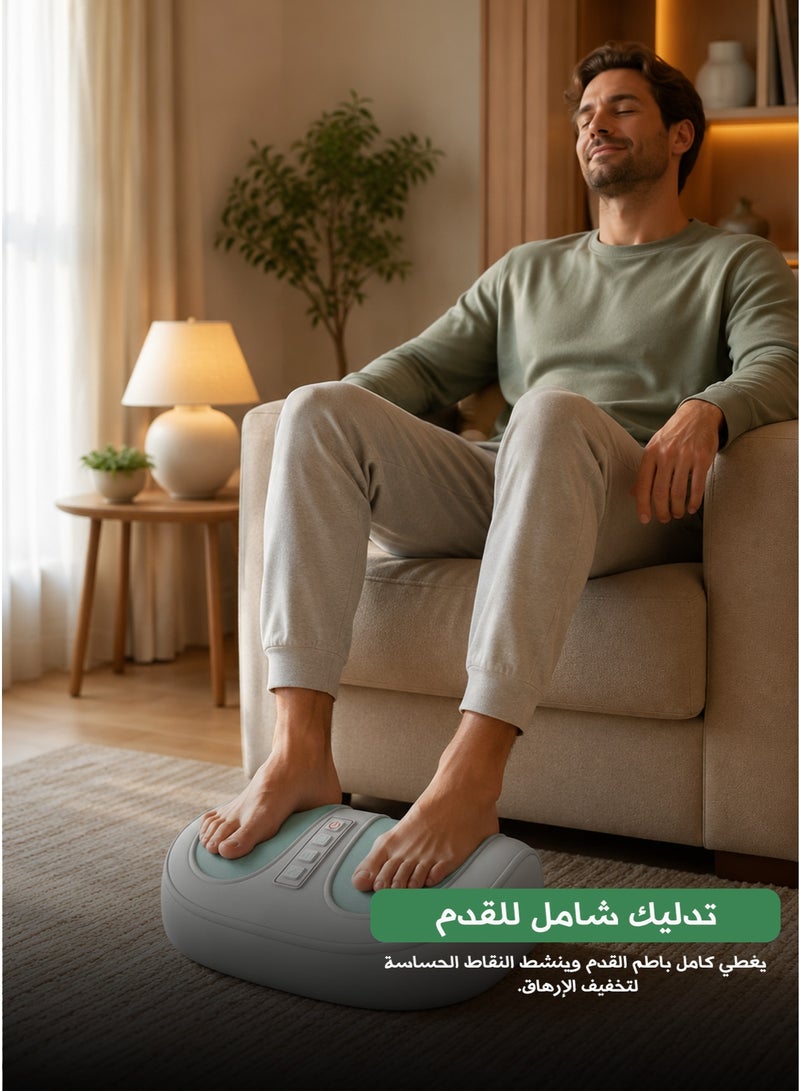 مدلك رولر متعدد الوظائف بتسخين لليدين والساقين والكتفين والرقبة 24 واط 12 فولت حرارة ثابتة 42 درجة مئوية برنامجان و3 مستويات قوة محمول - Image 4
