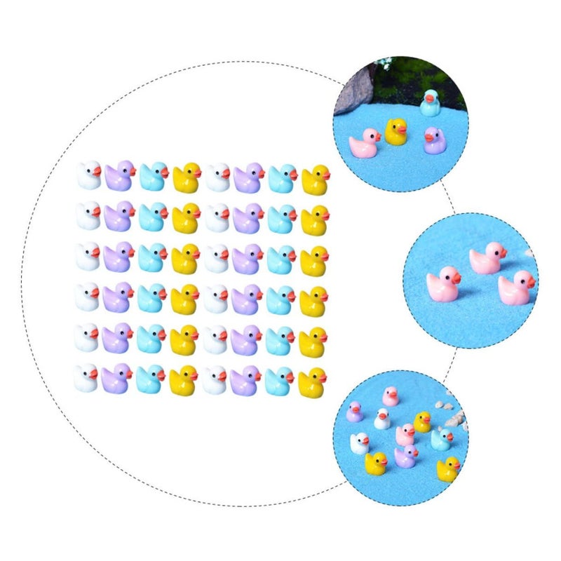 60 Resin Duck Figurines Micro Landscape Ornaments for Garden Lawn Patio Home Decor Craft Cake - Image 4