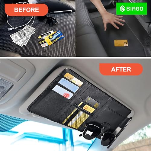 SIAGO SIA137 Car Sun Visor Organizer Stylish Storage Solution (Black) - Image 4
