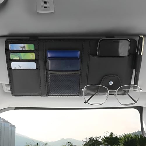 SIAGO SIA137 Car Sun Visor Organizer Stylish Storage Solution (Black) - Image 1