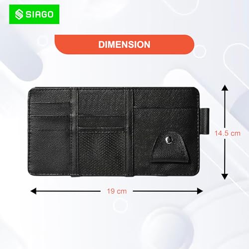 SIAGO SIA137 Car Sun Visor Organizer Stylish Storage Solution (Black) - Image 2