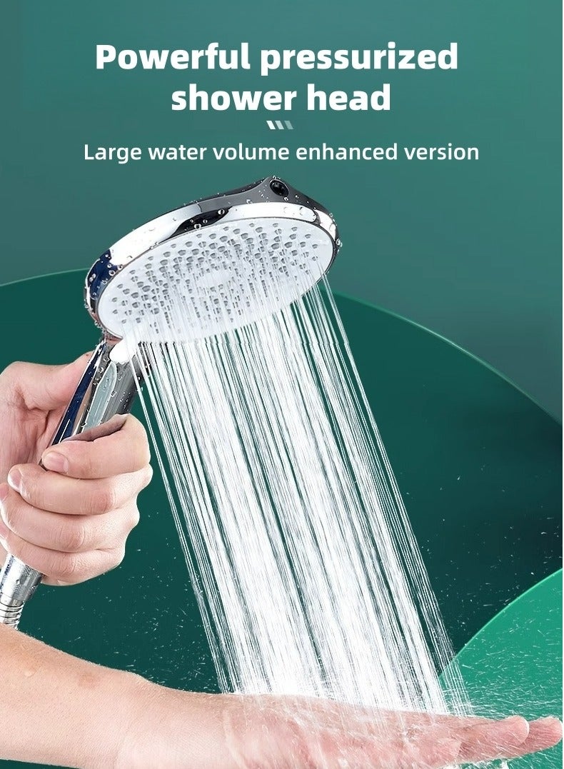 رأس دش يدوي عالي الضغط مع خرطوم وحامل، 3 أوضاع رش، رأس دش سهل التركيب لضغط المياه المنخفض، للشعر، للأطفال وللحيوانات الأليفة - Image 1