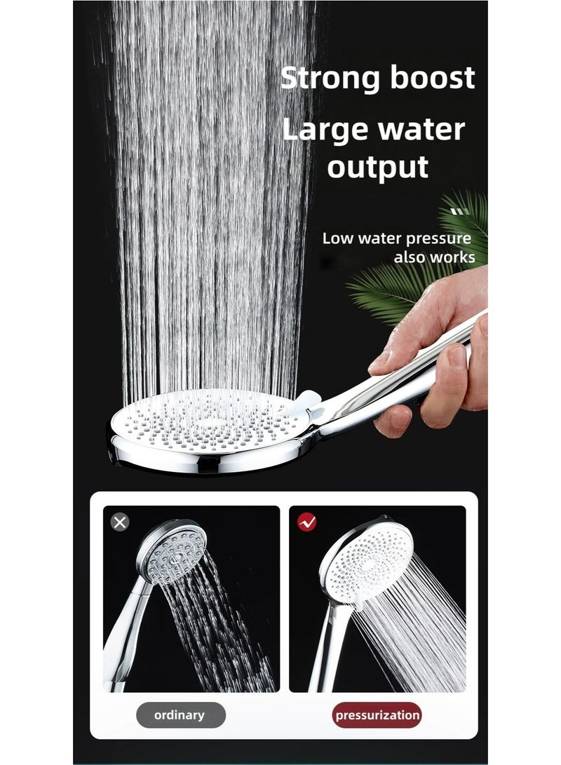 رأس دش يدوي عالي الضغط مع خرطوم وحامل، 3 أوضاع رش، رأس دش سهل التركيب لضغط المياه المنخفض، للشعر، للأطفال وللحيوانات الأليفة - Image 4