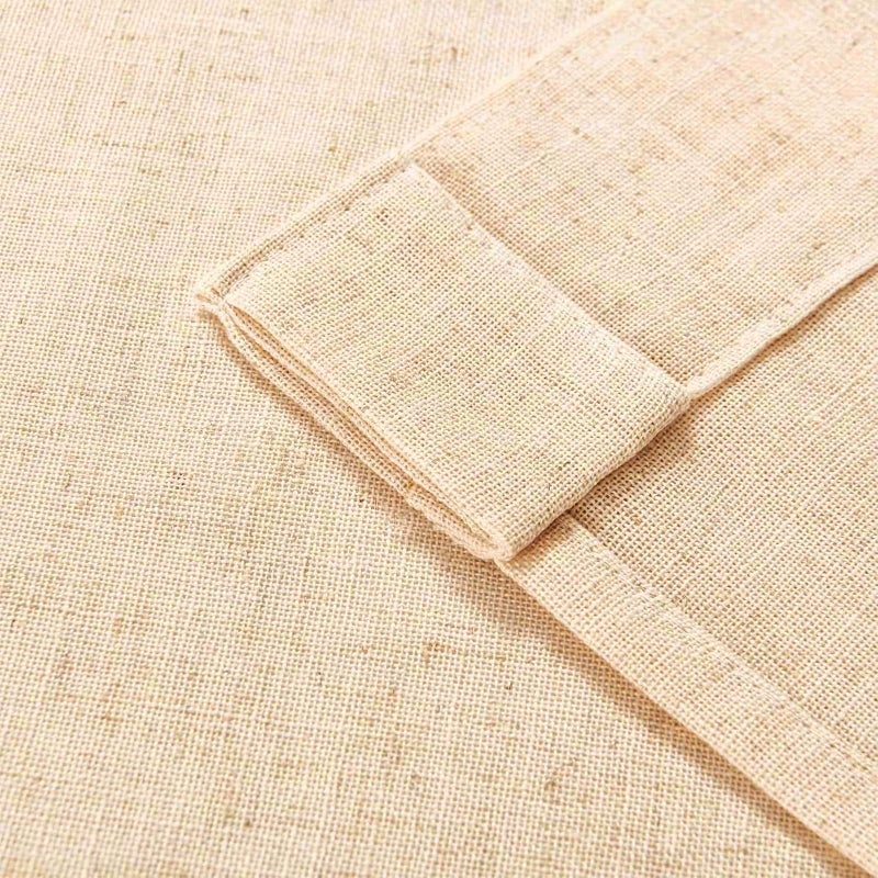 Joydeco Linen Curtains 96 Inch Length 2 Panel Sets,Light Filtering Curtains for Bedroom 52 Inch Wide Living Room Drapes with Back Tabs & Rod Pockets (W52 x L96 Inch, Ecru) - Image 5