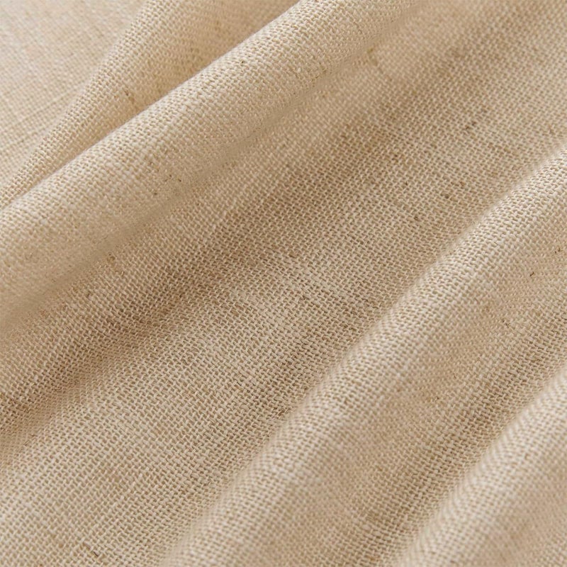 Joydeco Linen Curtains 96 Inch Length 2 Panel Sets,Light Filtering Curtains for Bedroom 52 Inch Wide Living Room Drapes with Back Tabs & Rod Pockets (W52 x L96 Inch, Ecru) - Image 2