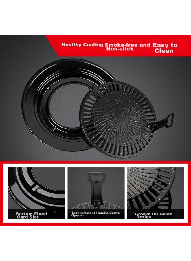 Jinyu Portable Gas Stove Grill Pan, Outdoor Barbecue Plate, Camping Cooking Griddle, Maifanshi Stone Fire Pit, Tea Brewing Pan, Home-use Grill Plate - Image 3