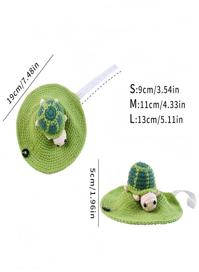 werdecade Knitted Turtle Sweater for Pet Tortoise - 7.48 Inch Cute Warm Shell Costume for Small Turtle (Green, Medium) - Image 2