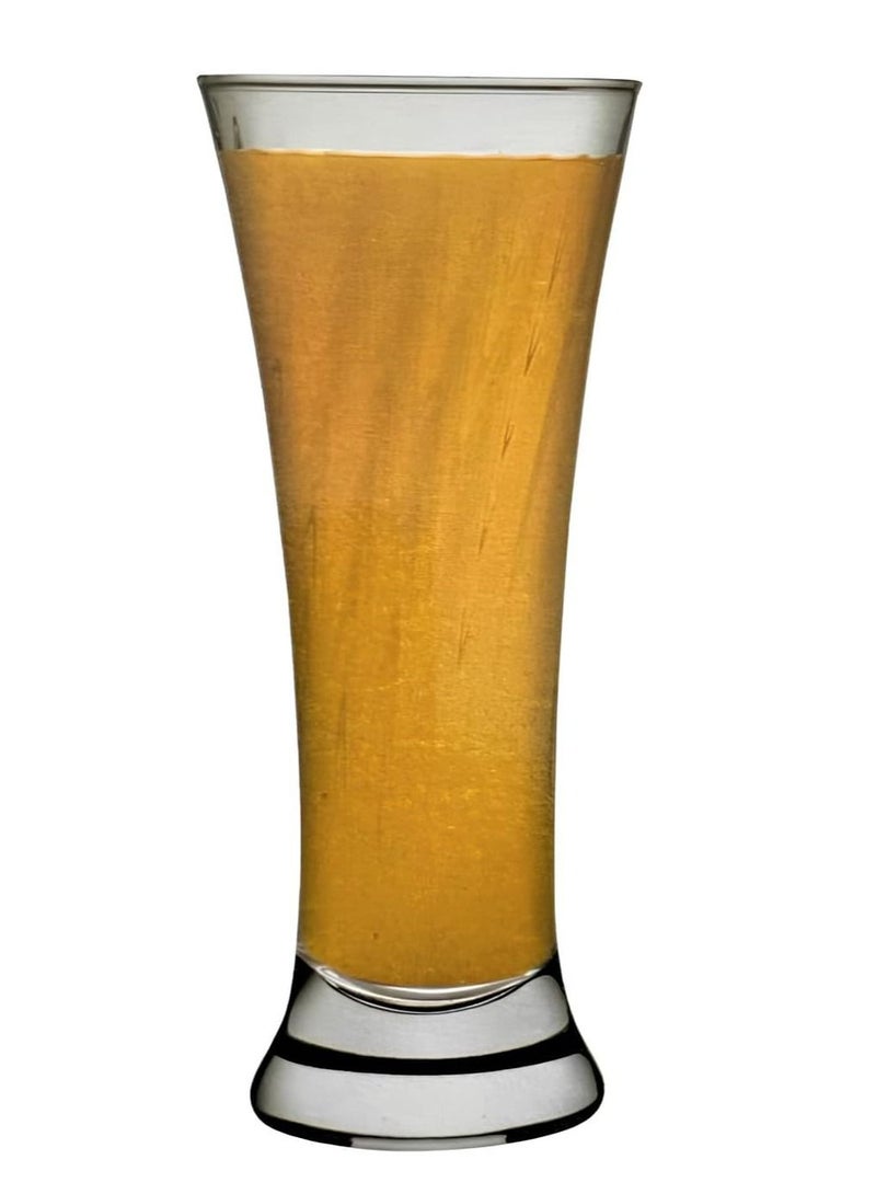 Pasabahce Large Juice Cups Set of 6 - Ribbed Pub- 320 ml - Turkey Origin