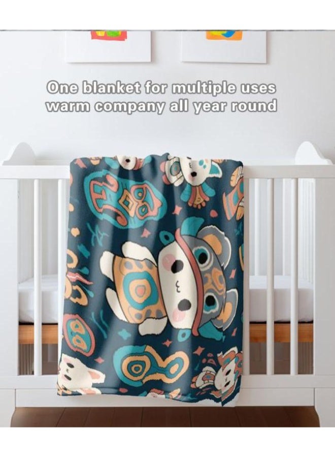 عام بطانية رقيقة من الفانيلا الكرتونية للأطفال والرضع (دافئة ومريحة، ومناسبة للنوم والألعاب) 70 سم * 100 سم - Image 3