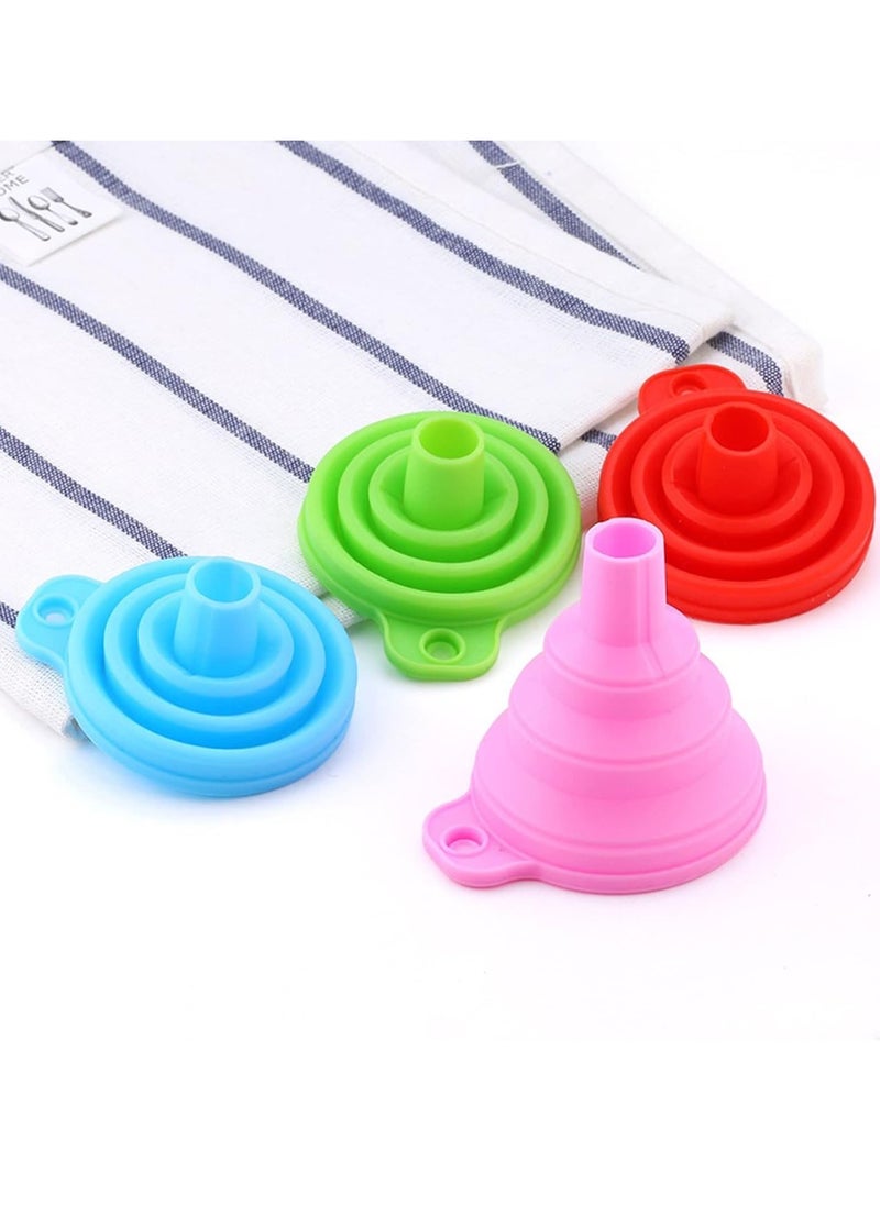 Flexible, collapsible silicone funnel for pouring liquids into jars and filling bottles(3 pieces)