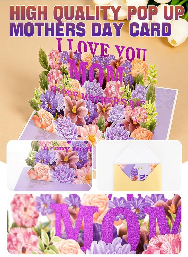 Ginkgo 3D Pop Up Mothers Day Card for Mom – Beautiful Floral Happy Mother’s Day Gift Card for Wife, Grandma – 7.8" x 5.9" with Envelope & Note Tag - Image 4