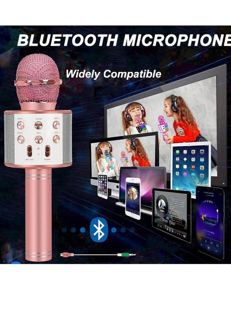 Bluetooth Karaoke Microphone Wireless,Portable Singing Microphone for Kids Adults,Karaoke Machine for Kids Toys,Birthday Gifts Ideas - Image 2