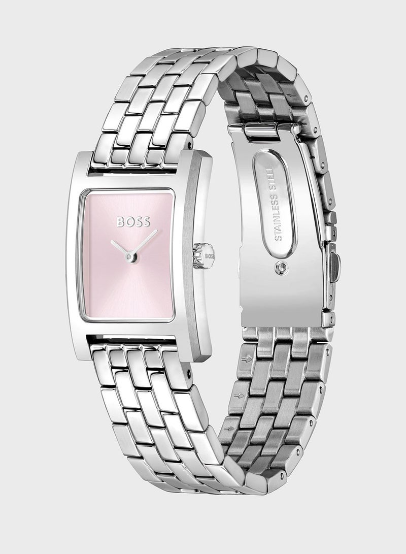 BOSS 2-Hand Lucy Collection Quartz Movement Watch For Women With Silver Stainless Steel Bracelet - 1502743 - Image 3