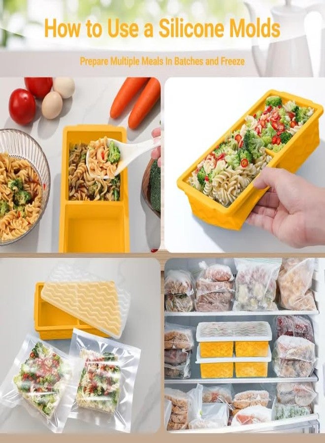 Aopigavi Silicone Freezer Tray with Lid – 2-Cup Soup Freezer Container Molds, Large Ice Cube Trays for Freezing Soup, Sauce & Broth, Meal Prep & Food Storage – Oven & Dishwasher Safe, 2-Pack - Image 5