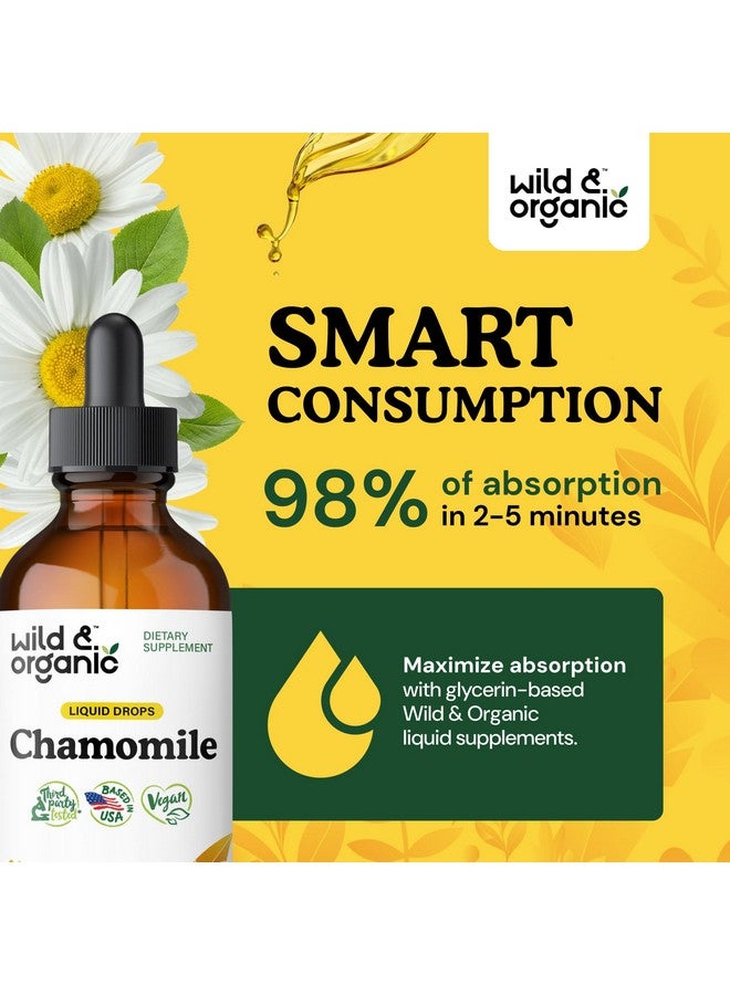 Wild & Organic Chamomile Flowers Tincture - Calming Supplement for Relaxation - Chamomile Extract Liquid Drops - Vegan, Sugar & Alcohol-Free - 4 fl oz - Image 4