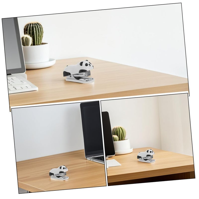 Mini Panda Stapler Set 3pcs Cute Cartoon Design Manual Desktop Stapler for Office Home School Supplies - Image 4