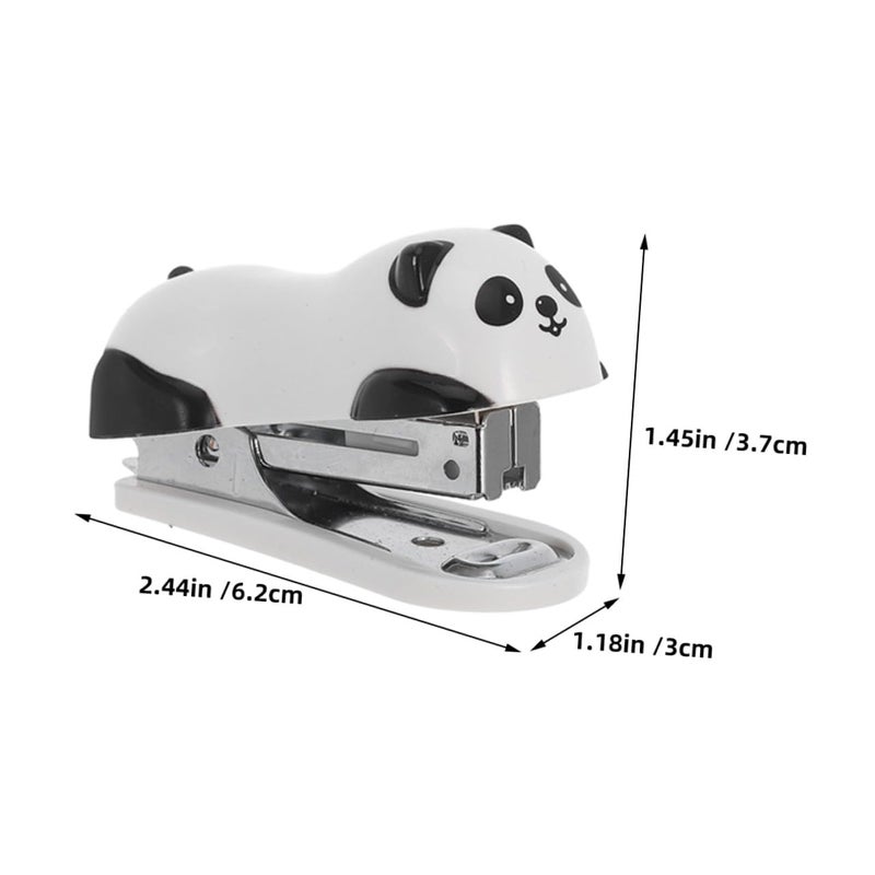 Mini Panda Stapler Set 3pcs Cute Cartoon Design Manual Desktop Stapler for Office Home School Supplies - Image 3
