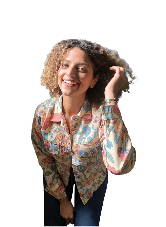 Youthful - Gabardine Jacket with Mushrooms Pattern - Image 1