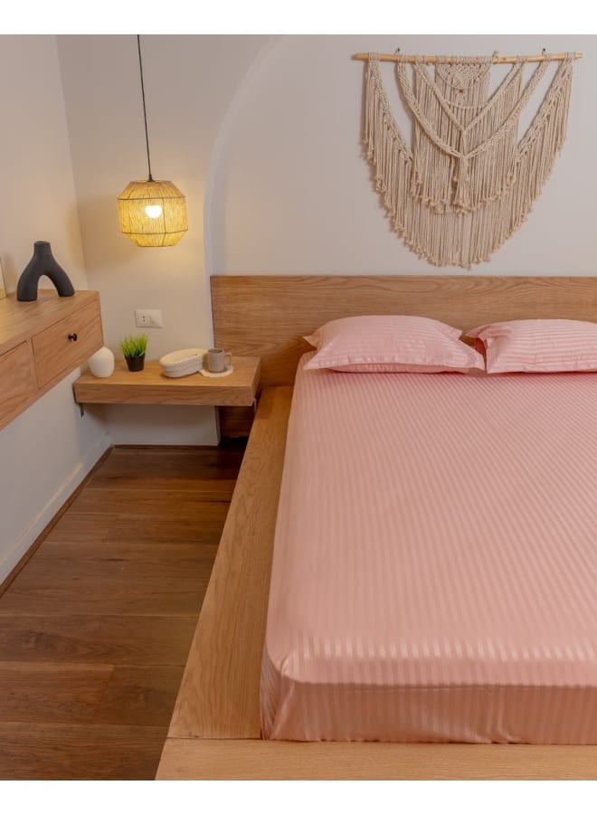 ب كومفورت  طقم ملاية أستك استرايب روز - Image 1