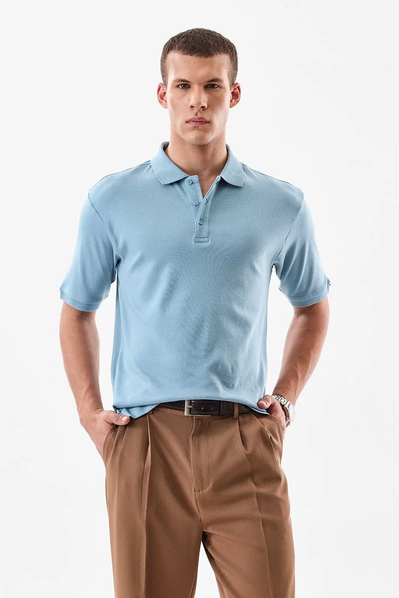 سنيتش تي شيرت بولو قطن % بقصة عادية