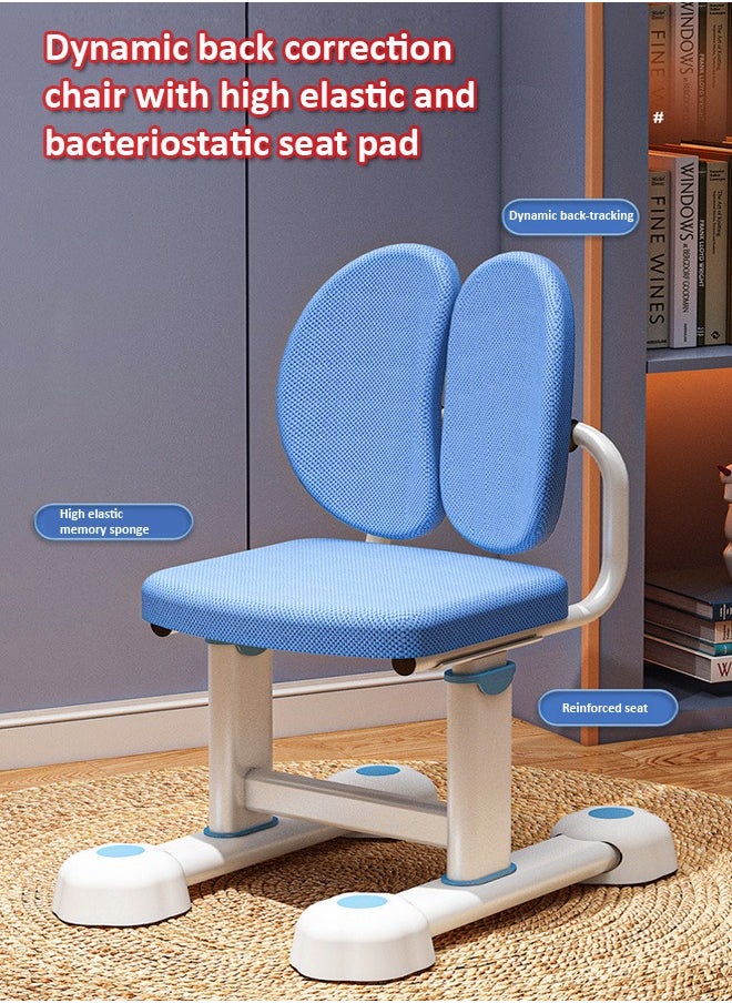 Modern Ergonomic Design Multifunction Adjustable Height Student Desk with Storage Shelfs Study Reading and Drawing Workstation Desk and Chair Kids Furniture 42x40x48 and 80x59x70 cm