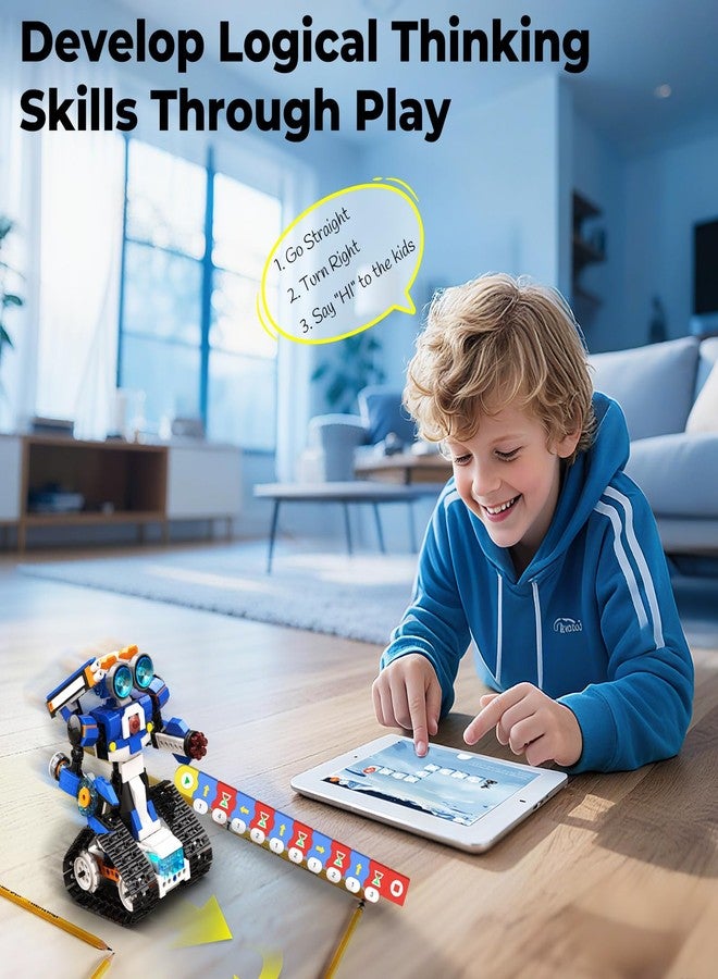 Apitor STEM Robot Toy 6-in-1 Robot Building Kit for Boys Age 8-12, APP Remote Control STEM Coding Toys, Educational Robotics Gifts for Boys Girls Kids Ages 7 8 9 10 11 12 (480 Pieces) - Image 3