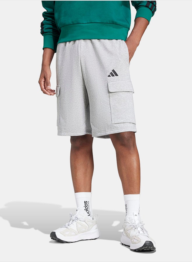 Adidas Essentials Feel Cozy Fleece Cargo Shorts - Image 1