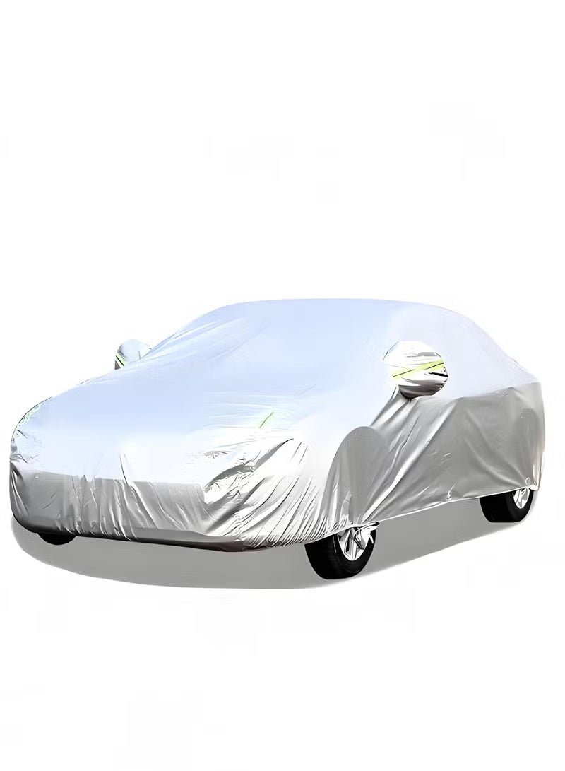 Waterproof Car Cover All Weather – Snowproof, UV Protection & Windproof Outdoor Full Car Cover, Universal Fit for Sedan & SUV (Fit Sedan Length 183-206 inch,Silver) - Image 1