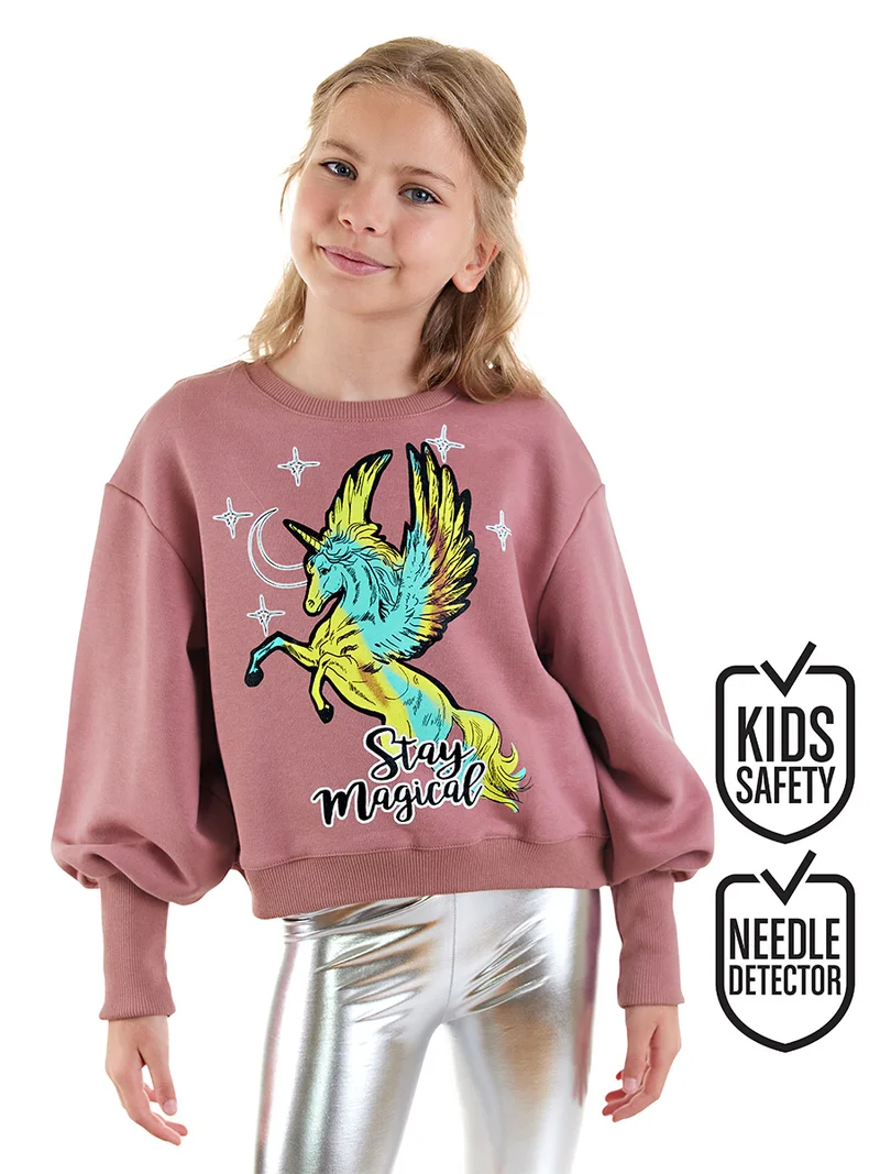 Denokids Unicorn Girl Rose Sweatshirt