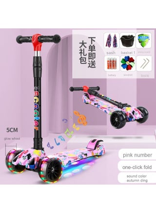 Pink graffiti Hummer with flashing wheels + music lights