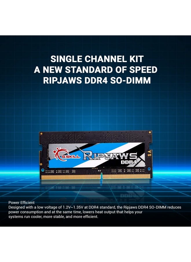 جي.سكيل - ذاكرة عشوائية للكمبيوتر المحمول G.SKILL Ripjaws SO-DIMM 8GB (1 * 8GB) DDR4 3200MHz CL22-22-22-52 1.20V - F4-3200C22S-8GRS - Image 1