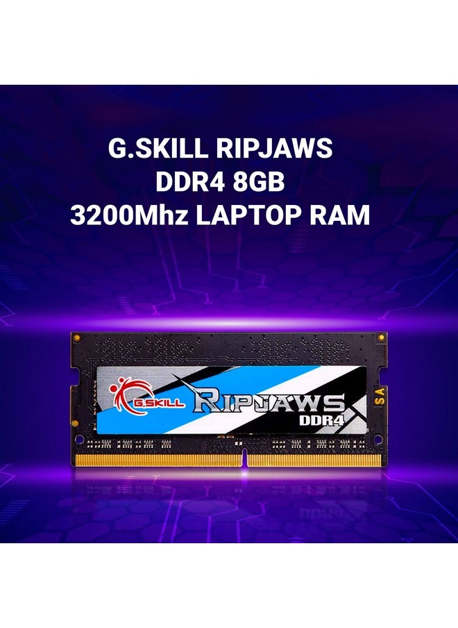 جي.سكيل - ذاكرة عشوائية للكمبيوتر المحمول G.SKILL Ripjaws SO-DIMM 8GB (1 * 8GB) DDR4 3200MHz CL22-22-22-52 1.20V - F4-3200C22S-8GRS - Image 1