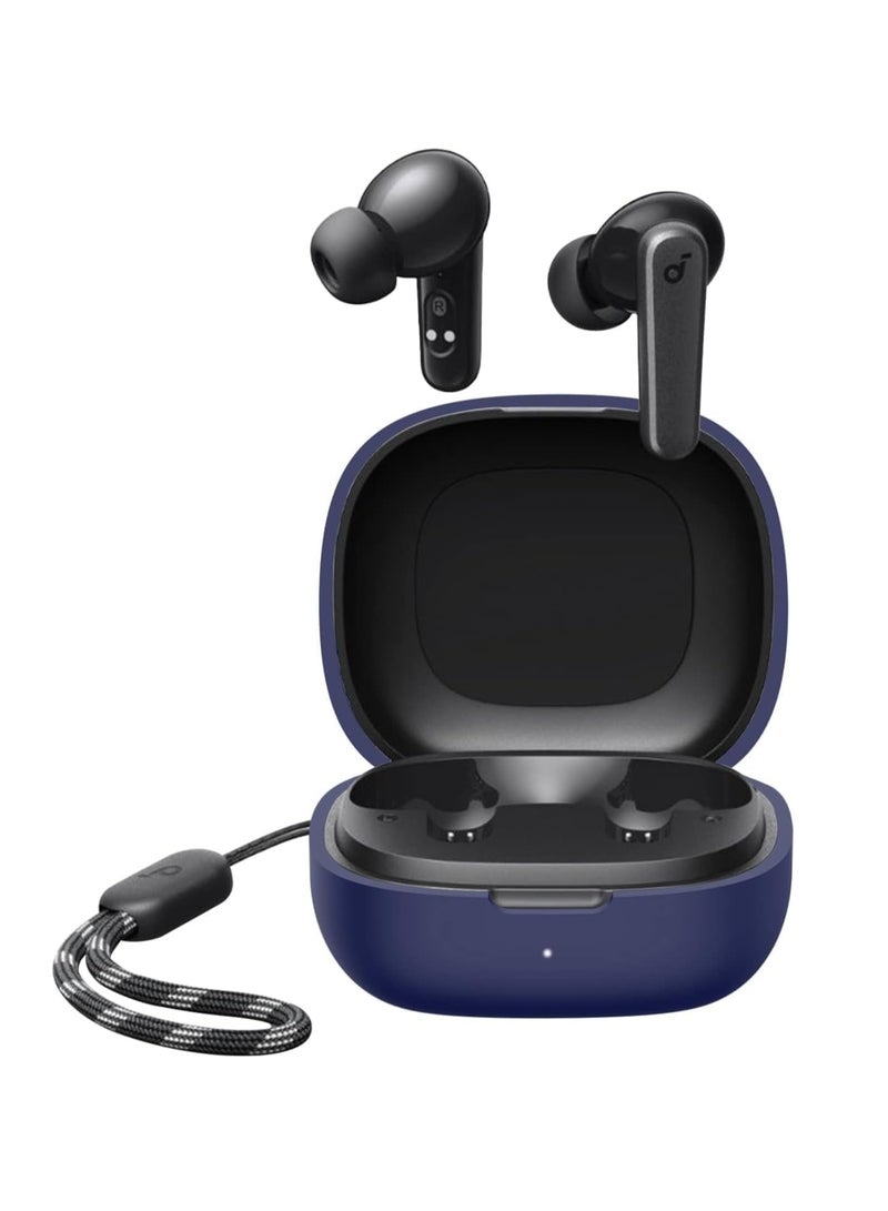 غطاء حماية من السيليكون متوافق مع Anker Soundcore R50i وAnker Soundcore P20i غطاء حماية محمول مع سلسلة مفاتيح (أزرق) - Image 3