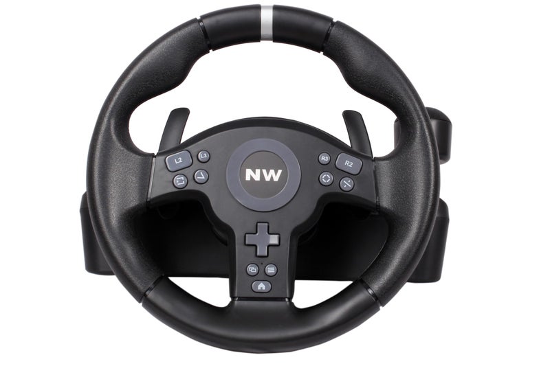 New World V24-S22 Gaming Wheel Racing Wheel Steering Wheel for PC,PS4,PS3 XBox series,Switch Console with Pedals Integrated Shifter and Vibration 270 Degree Rotation - Image 3