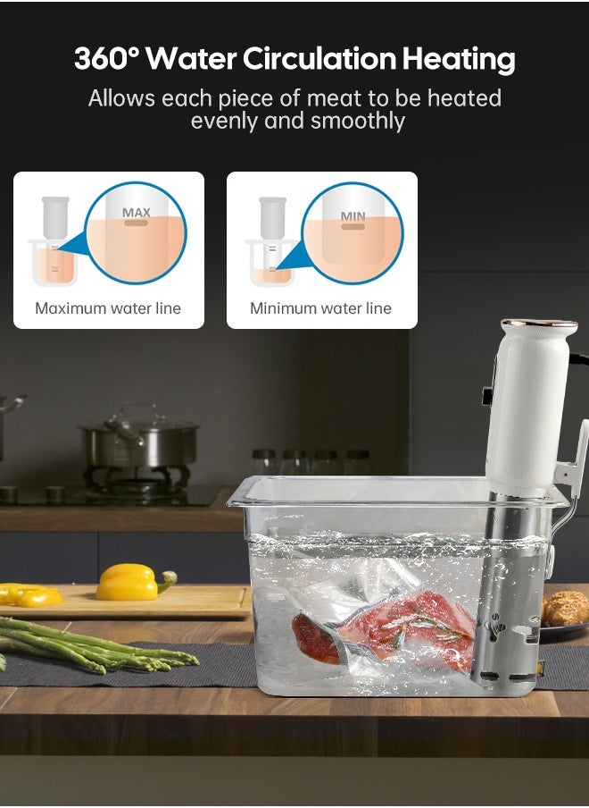 INKBIRD - INKBIRD WiFi Sous Vide Machine ISV-101W Sous Vide Cooker 1000 Watts TFT Display Screen 3D Water Circulation Heating with App Preset Menus Cooking Completion Pre-alarm Overwater Protection - Image 1