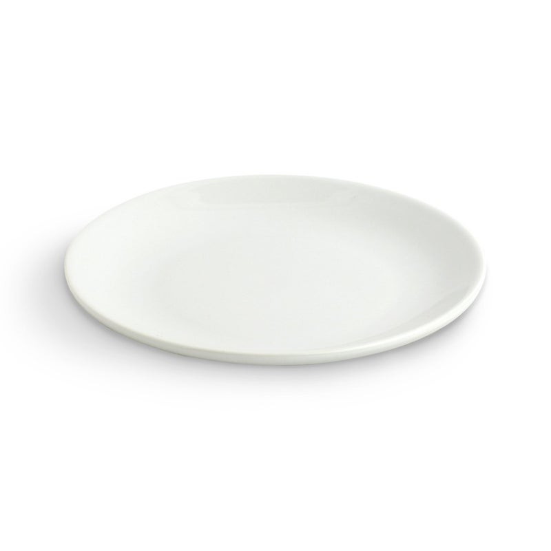 Urban Snackers White Porcelain Coupe Plate 24 cm for Serving - Pack of 1 Dishwasher, Classic, Microwave & Freezer Safe, Gifting Accessories for Home & Kitchen - Image 1