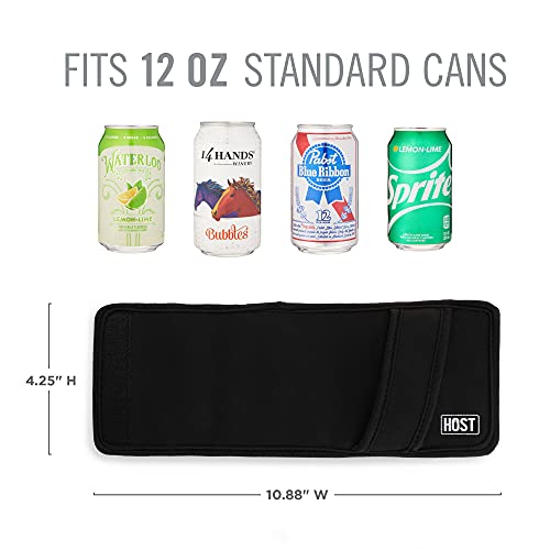 HOST Insta-Chill Can Cooler Flexible Freezable Gel and Ice Pack for Regular 12 oz Cans, Black - Image 4