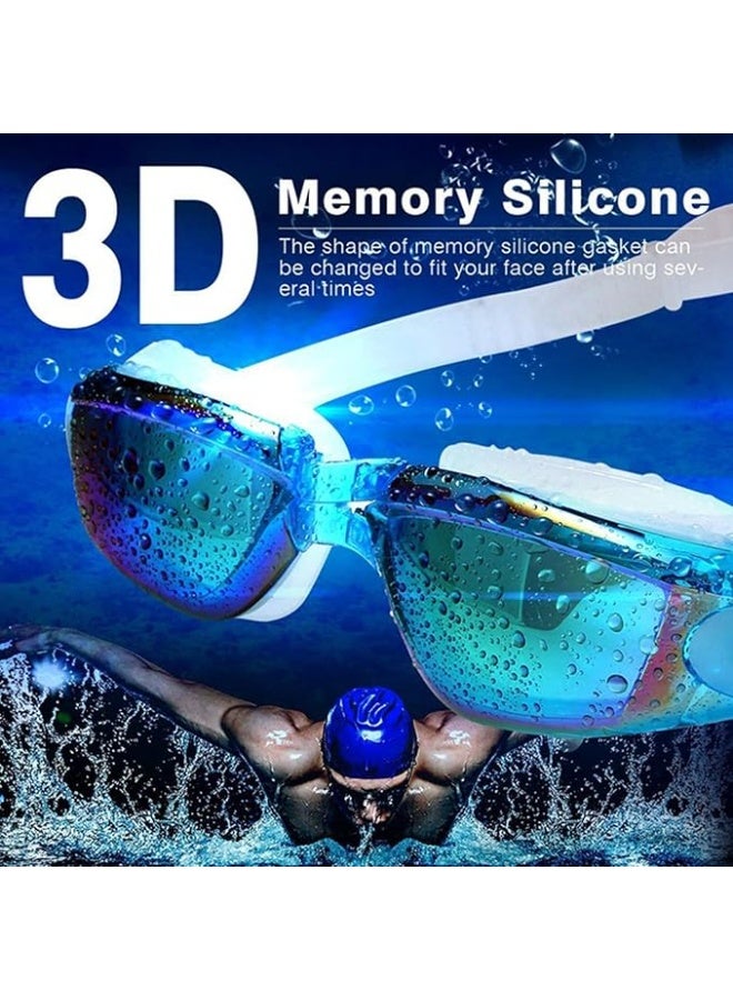 TRASSLE Swim Goggles - Swimming Goggles, Professional Anti Fog No Leaking UV Protection Wide View Swim Goggles for Women Men Adult Youth Kids  - Image 2
